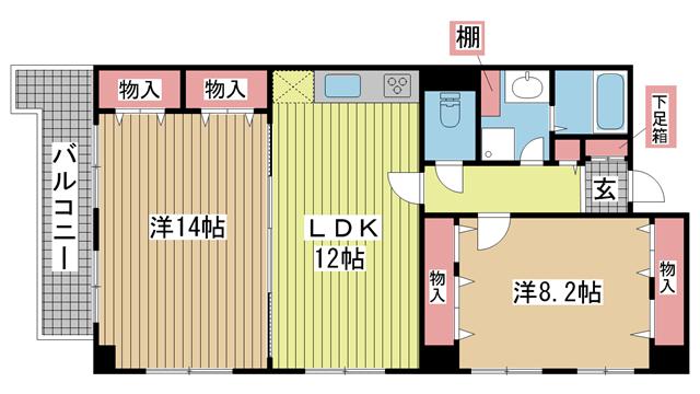 明石市大蔵谷清水の賃貸物件間取画像